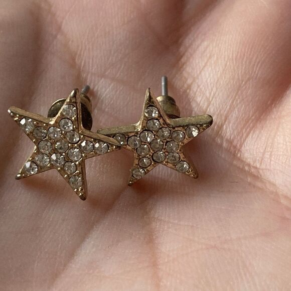 Vintage Gold Tone Celestial Brooch Earrings Lot Sun Crescent Moon Star READ DESC - Picture 10 of 16